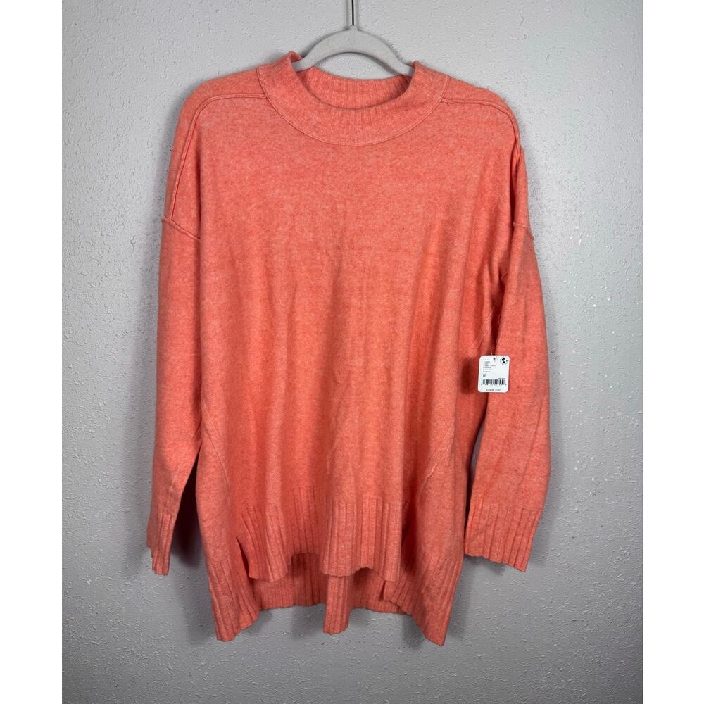 NWT Free People Oversized Orange Sweater Womens Size Medium